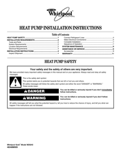 Whirlpool W2GH3 Installation Instructions Manual