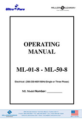 Miller-Leaman Ulra-Pure ML-01-8 Operating Manual