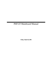 Freetech P6F125 Manual
