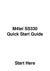 M4TEL SS330 Quick Start Manual