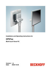 Beckhoff CP37 Series Installation And Operating Instructions Manual