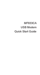Zte MF833CA Quick Start Manual