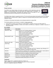 Viconics VWG-40 Hardware Installation Manual
