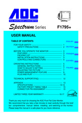 AOC F1795+ User Manual