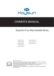 Kaysun KCIS-140 DTR11 Owner's Manual