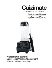 Cuizimate RBSPROFESSIONALBLENDER Instruction Manual