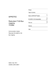 Siemens SIPROTEC T103 Manual