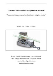 South Pacific Industrial VA Series Owner's Installation & Operations Manual