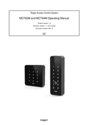Roger MCT82MBK-IO Operating Manual