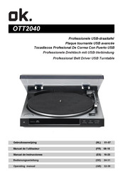 OK. OTT2040 Operating Manual