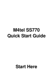 M4TEL SS770 Quick Start Manual