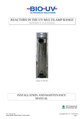 BIO UV UV3205HO Installation And Maintenance Manual