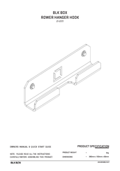 Blk Box 21-0177 Owner's Manual & Quick Start Manual