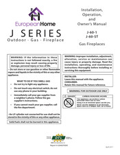 European Home J-60-1 Installation, Operation And Owner's Manual