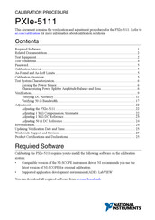 NI PXIe-5111 Calibration Procedure