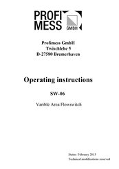 Profimess SW-06 Operating Instructions Manual