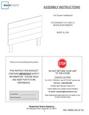 Homestar Mainstays MS17-D1-1005-12 Assembly Instructions Manual