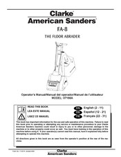 Clarke American Sanders FA-807166A Operator's Manual
