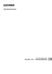 EUCHNER CES-I-BR-M-C07-SA-156233 Operating Instructions Manual