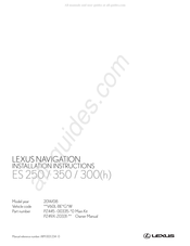 Lexus ES 250 Installation Instructions Manual
