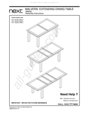 Next 389846 Assembly Instructions Manual