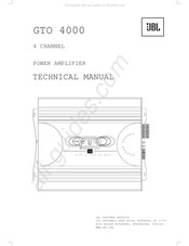 JBL GTO4000 Technical Manual