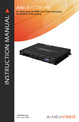 A-Neuvideo ANI-41STREAM Instruction Manual