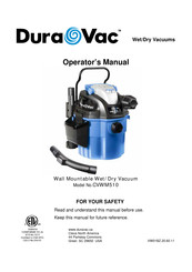 DURAVAC CVWM510 Operator's Manual