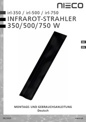 Nieco IRL-500 Instructions For Installation And Use Manual