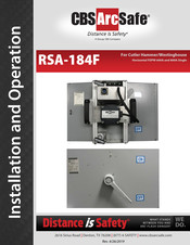 CBS ArcSafe RSA-184F Installation And Operation Manual