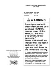 Clemco 21909 Manual