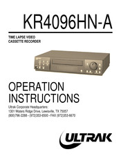 Ultrak KR4096HN-A Operation Instructions Manual