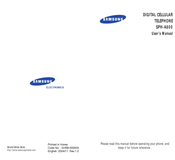 Samsung SPH-A800 User Manual