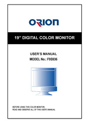 Orion F9S936 User Manual