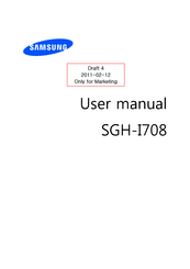 Samsung SGH-I708 User Manual