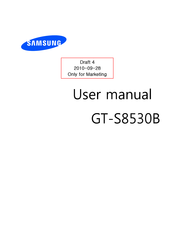 Samsung GT-S8530B User Manual