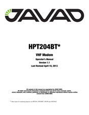 Javad HPT204BT Series Operator's Manual
