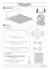 Baxton Studio King Bed 0050 Assembly Instructions Manual