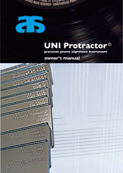 Acoustical Systems UNI Protractor Owner's Manual