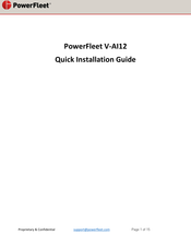 PowerFleet V-AI12 Quick Installation Manual