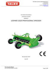 Talex LEOPARD 320 PROFESSIONAL Instruction Manual-Catalogue Of Parts-Warranty