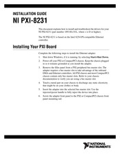 National Instruments PXI-8231 Installation Manual