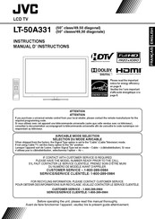 JVC LT-50A331 Instructions Manual