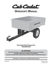 Cub Cadet 19A40036100 Operator's Manual
