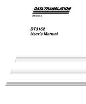 Data Translation DT3162 User Manual