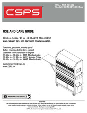 CSPS COTC4316BC1SAU Use And Care Manual