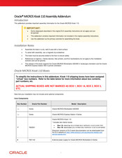 Oracle MICROS 110 Assembly