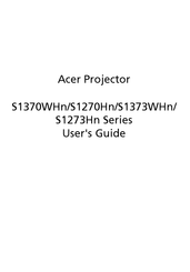 Acer S1370WH User Manual