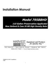 Harvest TEC 795BBHD Installation Manual
