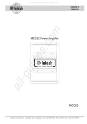 McIntosh MCC82 Owner's Manual